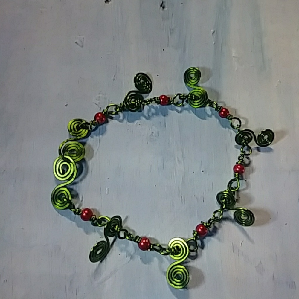 Handmade Christmas bracelet